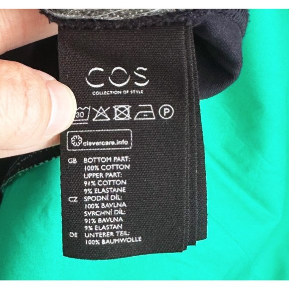 COS Midi Trapeze/Tent Dress Large Minimalist Modern Capsule Oversized Navy Swing - Picture 6 of 8